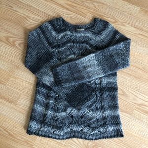 Lola’s | Wool sweater gray/black color mix Small